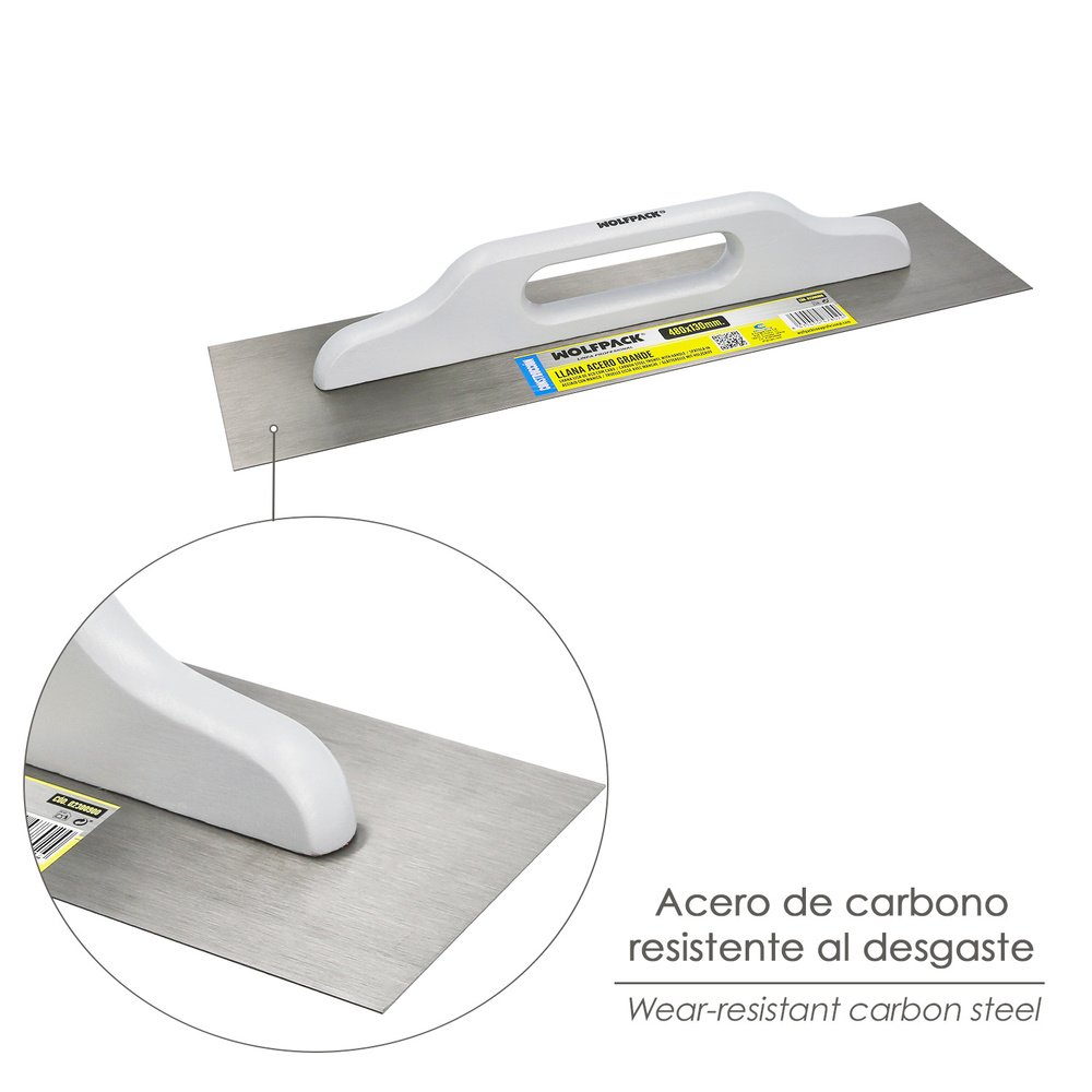 Llana Acero Grande 480x130 mm. 3 Llana Acero Grande 480x130 mm.