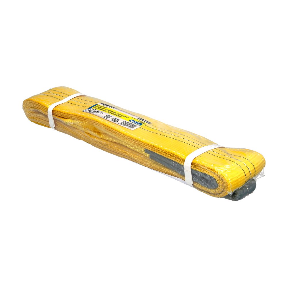 Eslinga Plana Doble Banda 3.000 Kg. Factor Seguridad 7:1, Longitud: 3 Metros Ancho 9 cm. 100% Poliester. Color Amarilla 4 Eslinga Plana Doble Banda 3.000 Kg. Factor Seguridad 7:1, Longitud: 3 Metros Ancho 9 cm. 100% Poliester. Color Amarilla