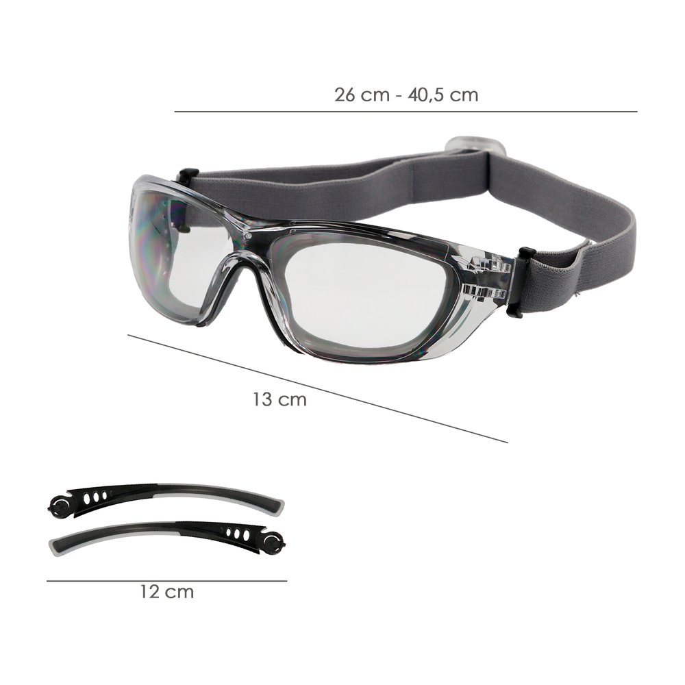Gafas de Seguridad Acolchadas Cristales Transparentes Con Patillas o Goma Elastica. Patillas Engomadas EN/166 2 Gafas de Seguridad Acolchadas Cristales Transparentes Con Patillas o Goma Elastica. Patillas Engomadas EN/166