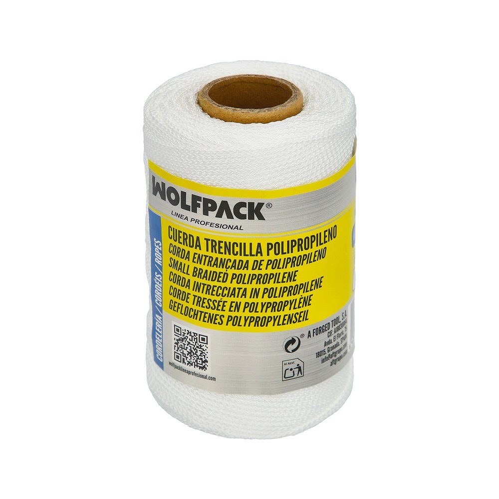 Cuerda Trencilla Polipropileno Blanco (Bobina 100 Metros) 4 Cuerda Trencilla Polipropileno Blanco (Bobina 100 Metros)