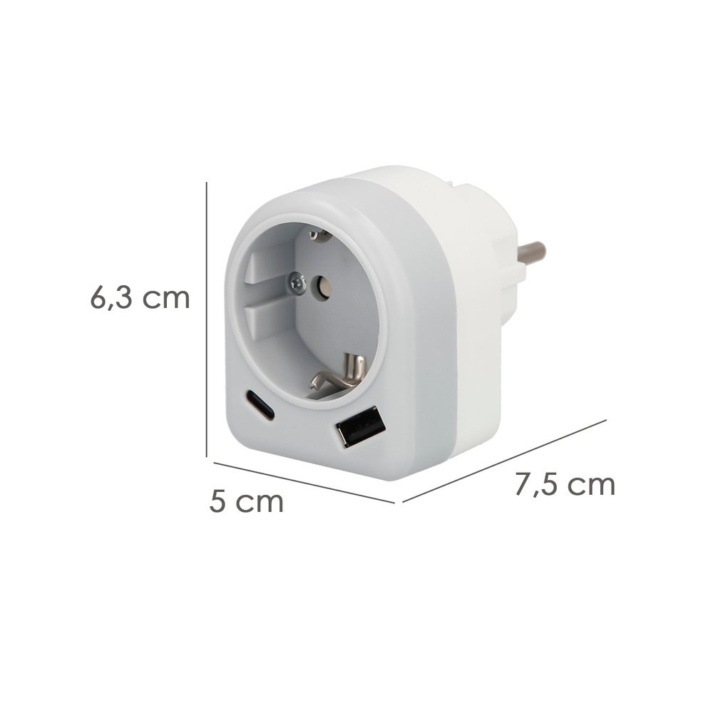 Enchufe / Adaptador Schuko Con 2 Tomas, USB A / C. Potencia Maxima 3680 W. Cargador Moviles, Cargador 2 Tomas, Adaptador Moviles 2 Enchufe / Adaptador Schuko Con 2 Tomas, USB A / C. Potencia Maxima 3680 W. Cargador Moviles, Cargador 2 Tomas, Adaptador Moviles