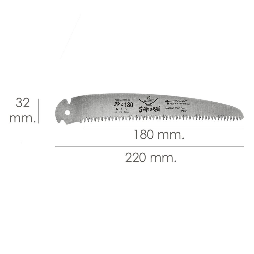 Hoja Recambio Serrucho Samurai FC 180 mm. 2 Hoja Recambio Serrucho Samurai FC 180 mm.