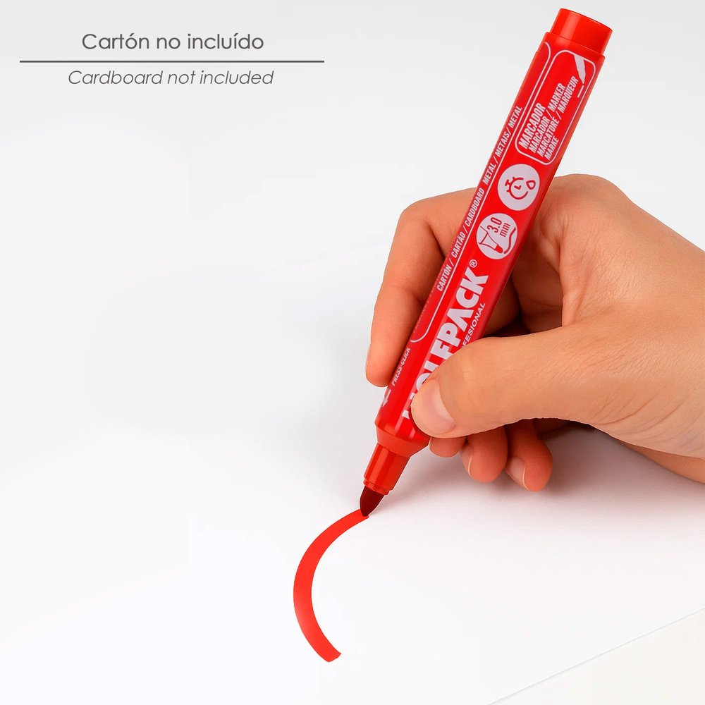 Rotulador Permanente Profesional Rojo. 4 Rotulador Permanente Profesional Rojo.