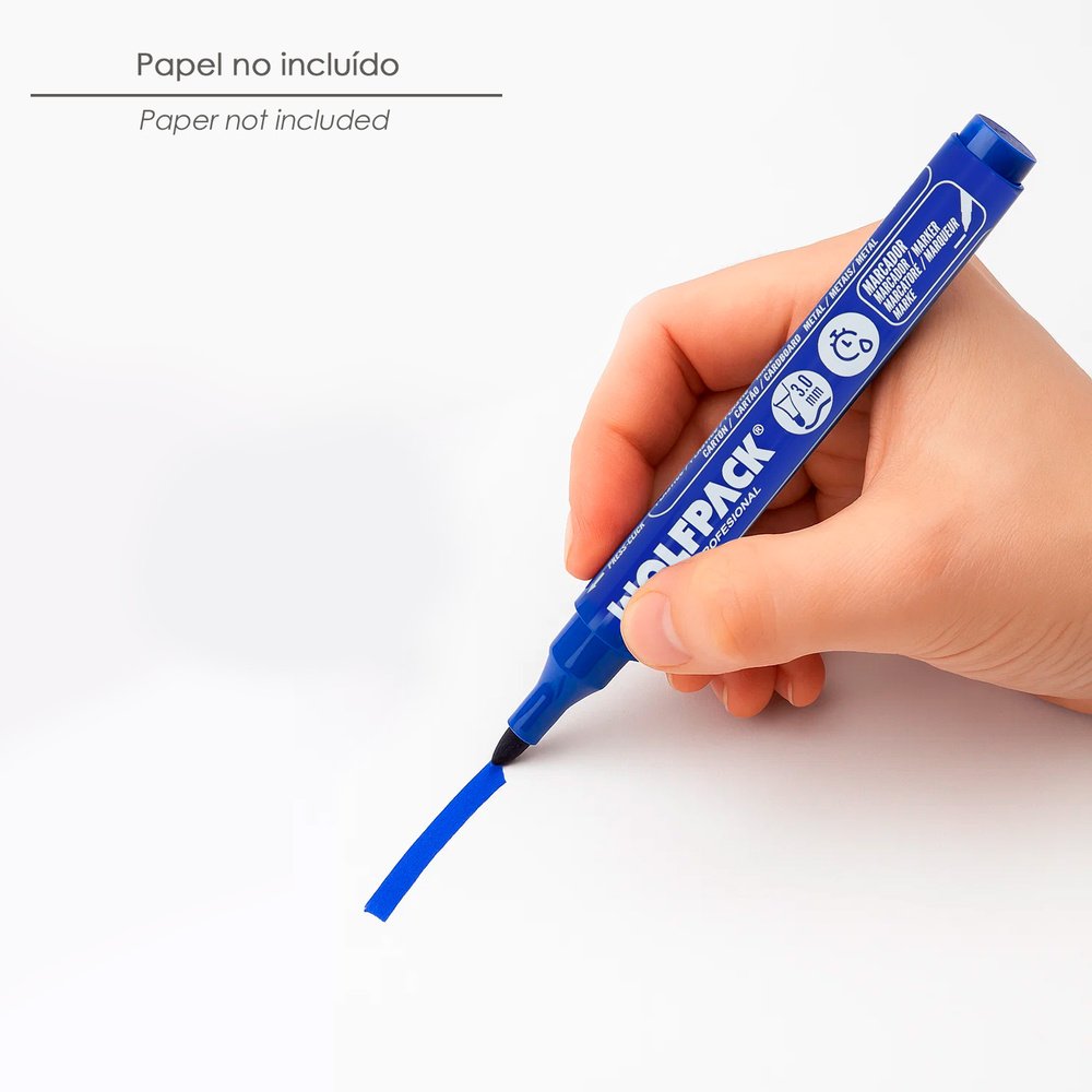 Rotulador Permanente Profesional Azul. 4 Rotulador Permanente Profesional Azul.