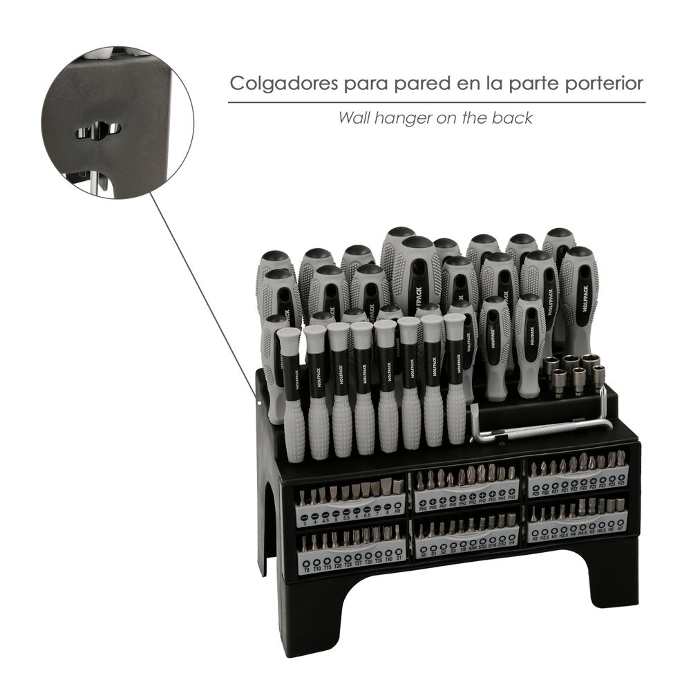 Juego de Destornilladores / Destorpuntas 100 Piezas Con Soporte Expositor 4 Juego de Destornilladores / Destorpuntas 100 Piezas Con Soporte Expositor