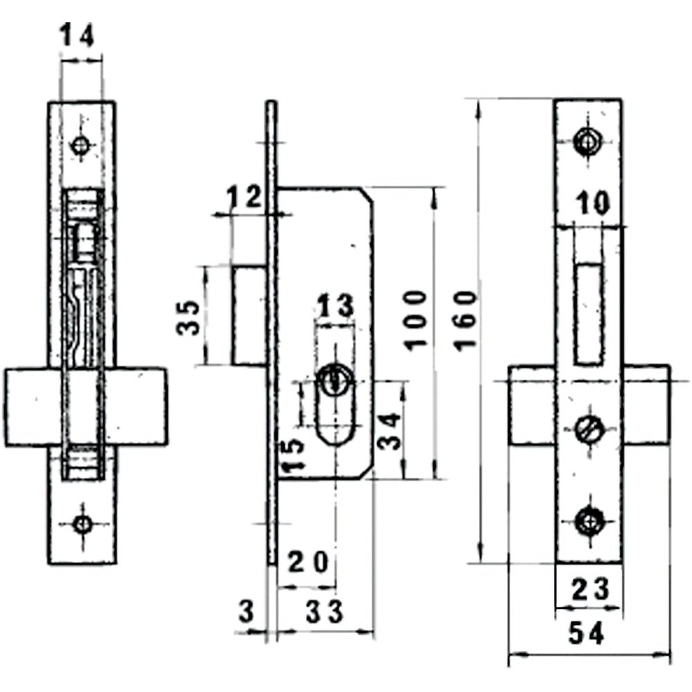 Cerradura Lince 5562n Hn/20 mm. 2 Cerradura Lince 5562n Hn/20 mm.