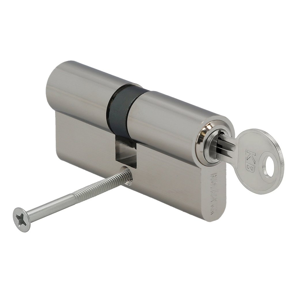 Cilindro Seguridad 35x35 mm/13,5 Leva Corta Niquelado Con 5 llaves