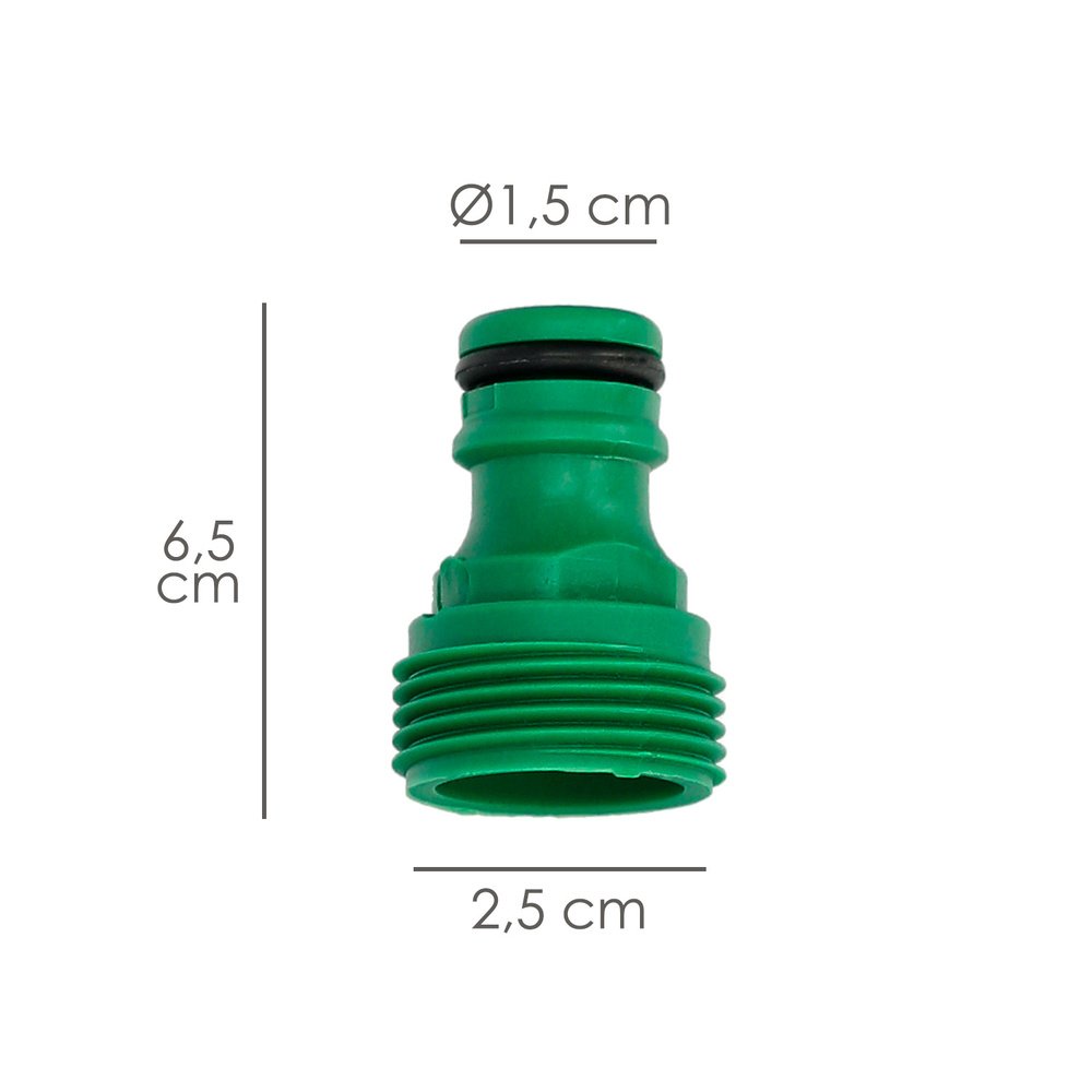 Adaptador Manguera Plastico 3/4 macho Granel