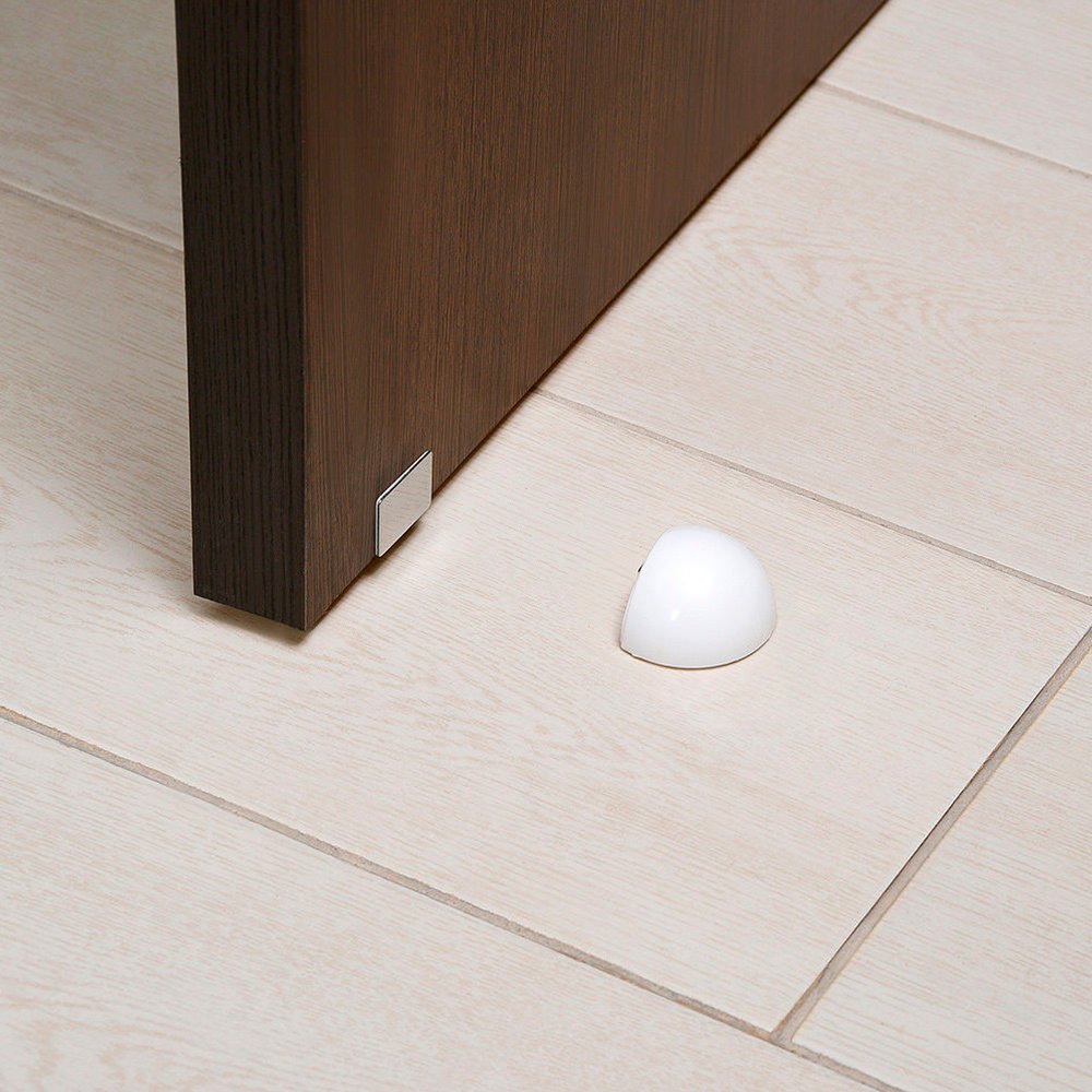 Tope Puerta Adhesivo con Imán Retenedor Blanco 3 Tope Puerta Adhesivo con Imán Retenedor Blanco