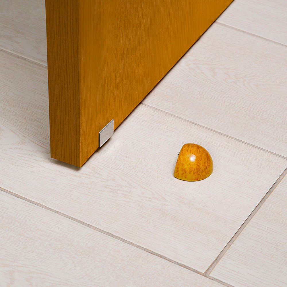 Tope Puerta Adhesivo con Imán Retenedor Color Madera 4 Tope Puerta Adhesivo con Imán Retenedor Color Madera