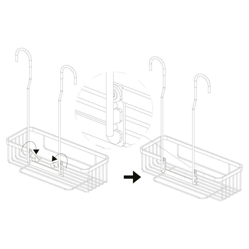 Cestillo Inox Para Colgar 1 Altura. 280 x 105 x 335 mm.