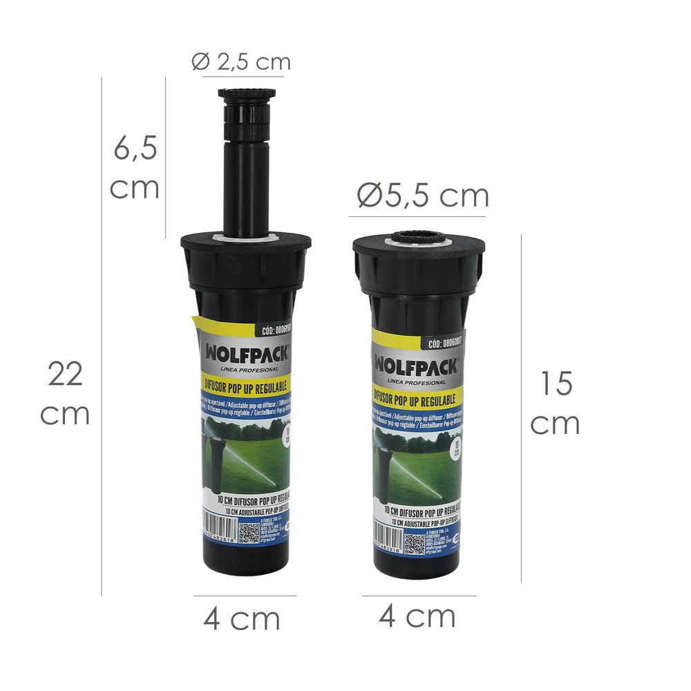 Difusor Pop Up Regulable 10 cm. 2 Difusor Pop Up Regulable 10 cm.