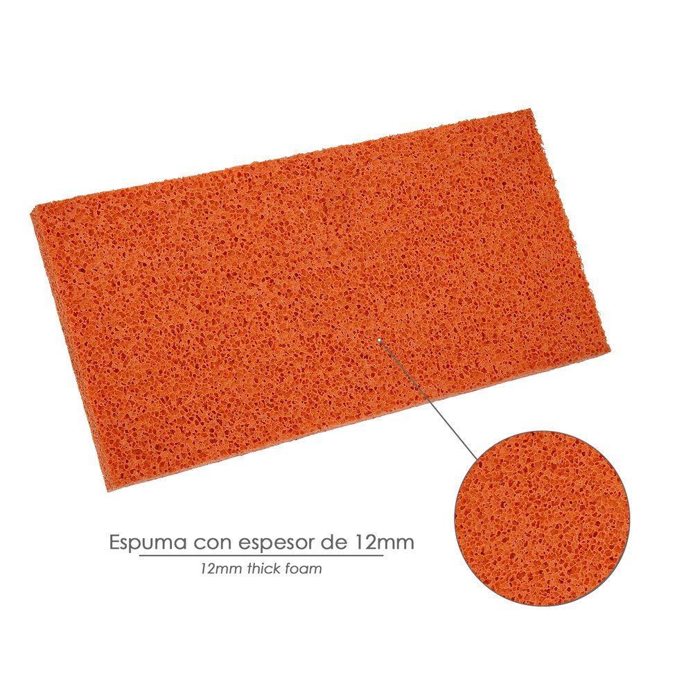 Talocha Espuma Naranja / Aluminio 24 x 12 cm.