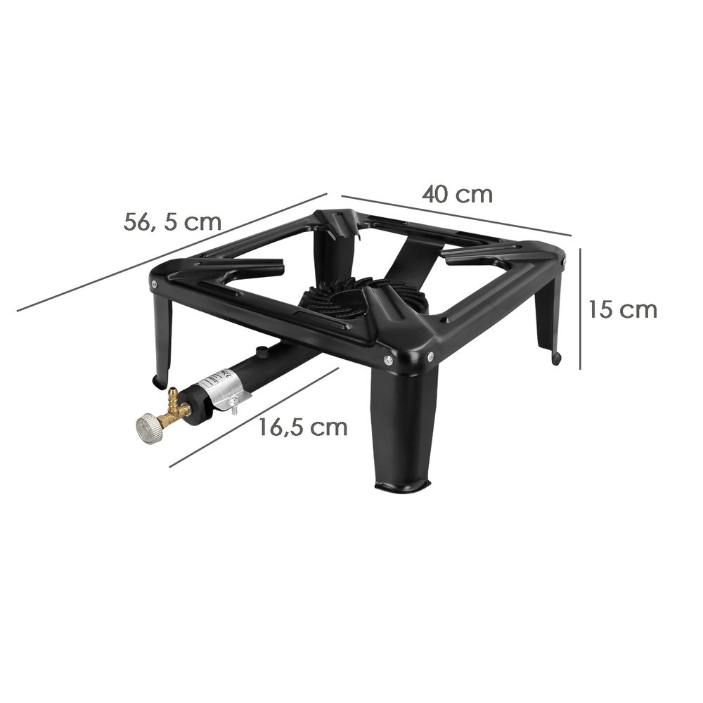 Hornillo Gas 4 Pies 40x40 cm. Potencia 7.000 Watts. 2 Hornillo Gas 4 Pies 40x40 cm. Potencia 7.000 Watts.