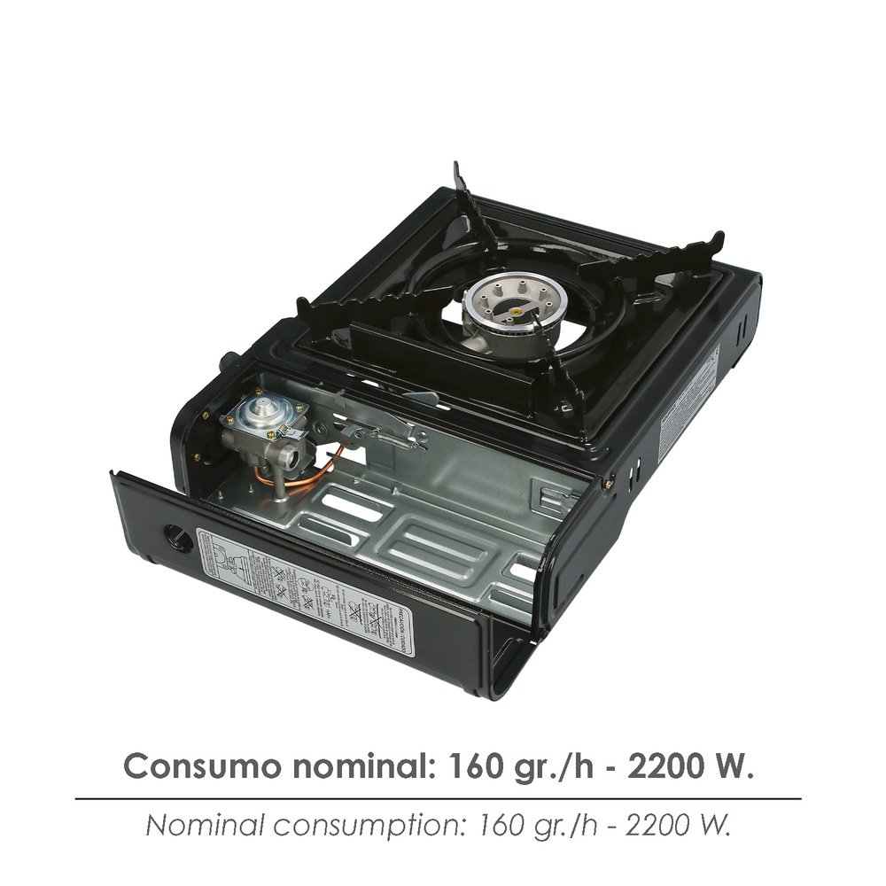 Cocina Gas Inoxidable A Cartucho Con Maletin, Cocina Portatil, Cartuchos Gas 230 gramos. Certificacion EN 17476/2021 3 Cocina Gas Inoxidable A Cartucho Con Maletin, Cocina Portatil, Cartuchos Gas 230 gramos. Certificacion EN 17476/2021