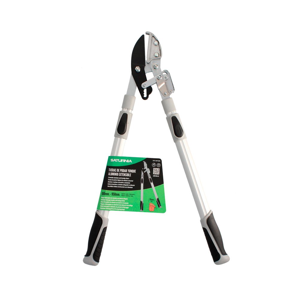 Tijeras Podar 2 Manos Yunque. Telescopica de 68 a 95 cm. Mango Aluminio Multiplicador Fuerza, Corte Ø 35 mm. Empuñadura TPR 5 Tijeras Podar 2 Manos Yunque. Telescopica de 68 a 95 cm. Mango Aluminio Multiplicador Fuerza, Corte Ø 35 mm. Empuñadura TPR