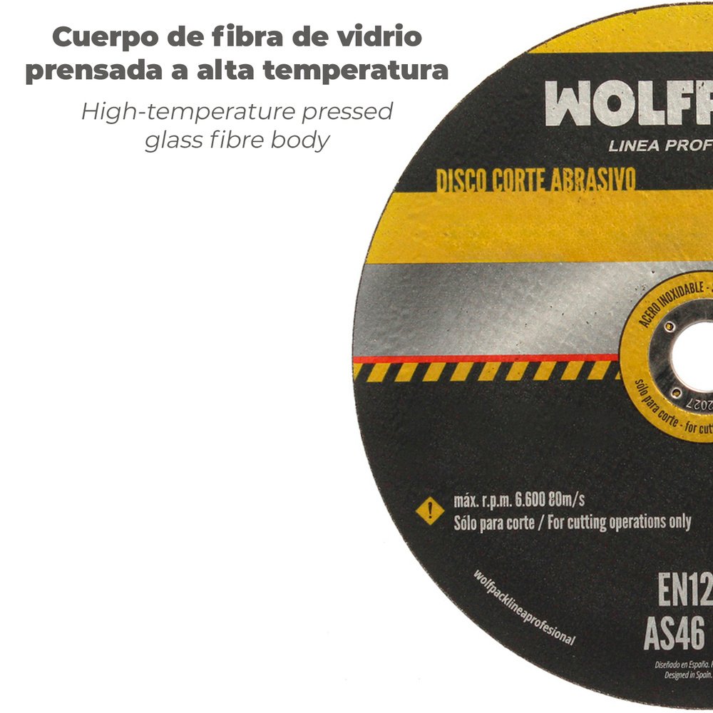 Disco Corte Abrasivo Acero Inoxidable Plus Ø 115x Ø 22,2 mm Espesor 1,6 mm. Disco Radial / Amoladora Universal