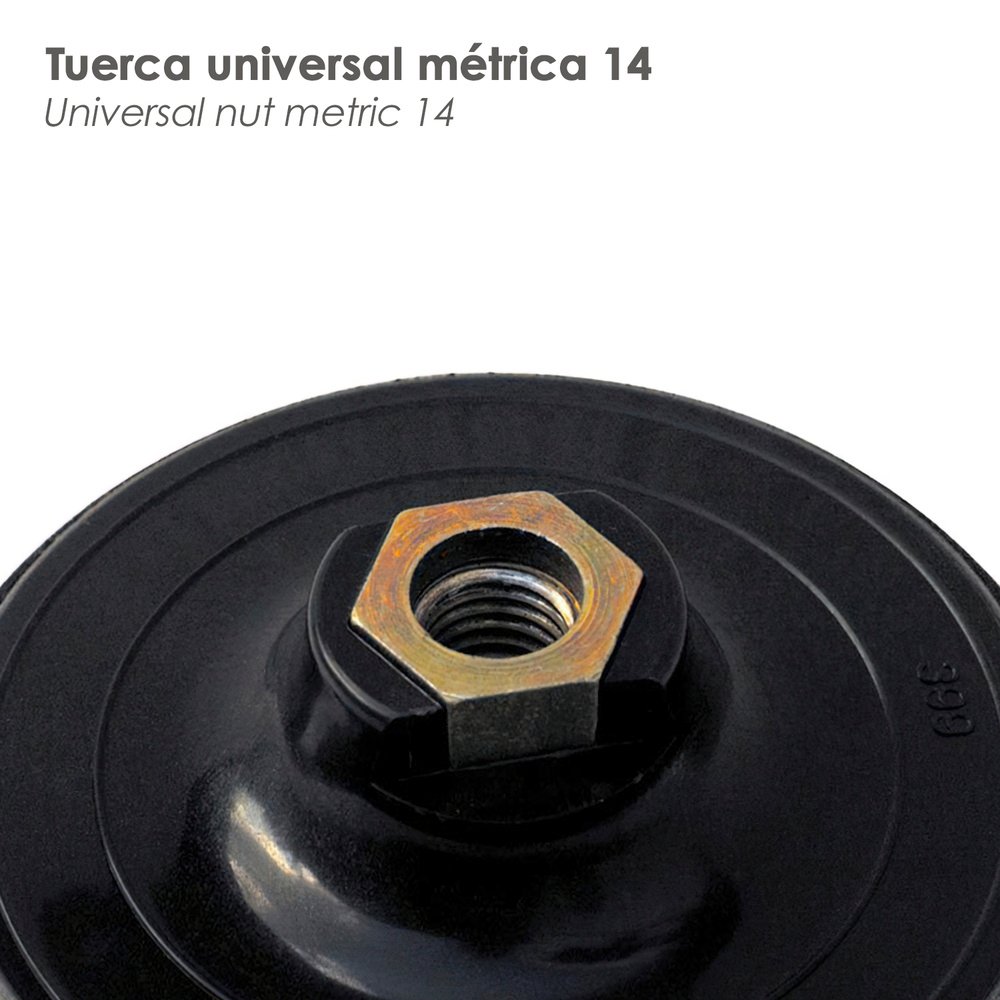 Plato Velcro Ø 115 mm. para Amoladora