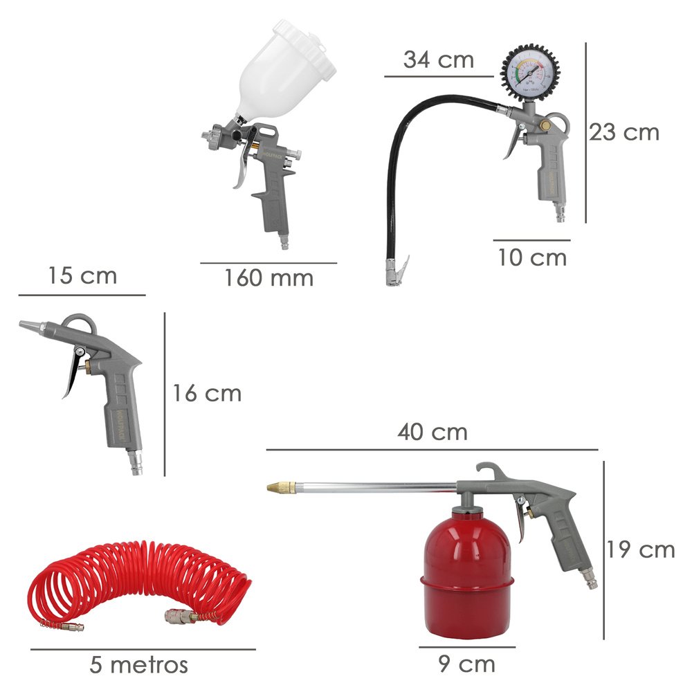 Kit Accesorios Para Compresor Aire Comprimido 5 Piezas Con Click Rapido 2 Kit Accesorios Para Compresor Aire Comprimido 5 Piezas Con Click Rapido