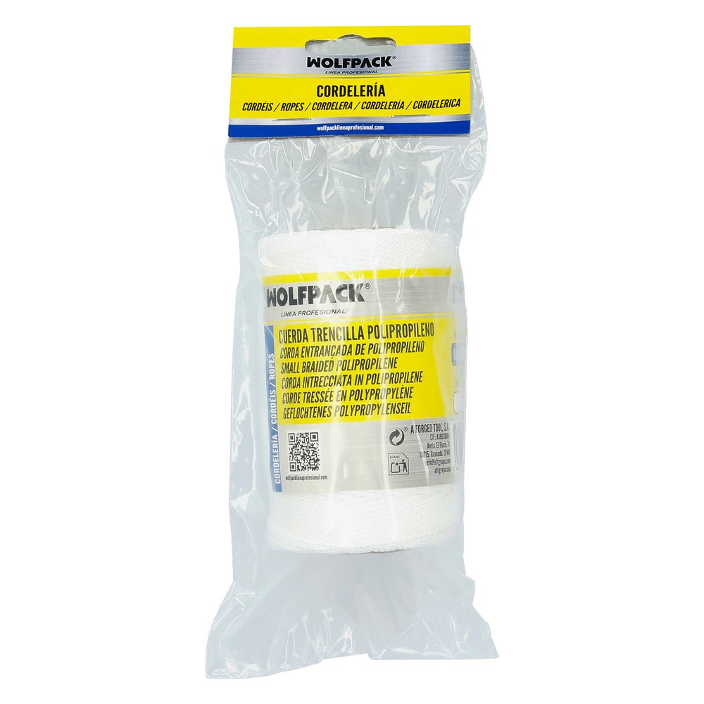Cuerda Trencilla Polipropileno Blanco (Bobina 100 Metros) 5 Cuerda Trencilla Polipropileno Blanco (Bobina 100 Metros)