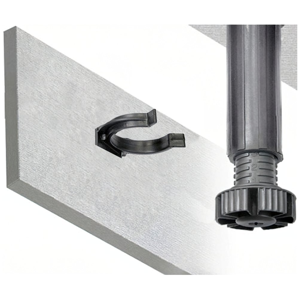 Grapa Negra Para Pata Mueble Regulable 2 Grapa Negra Para Pata Mueble Regulable