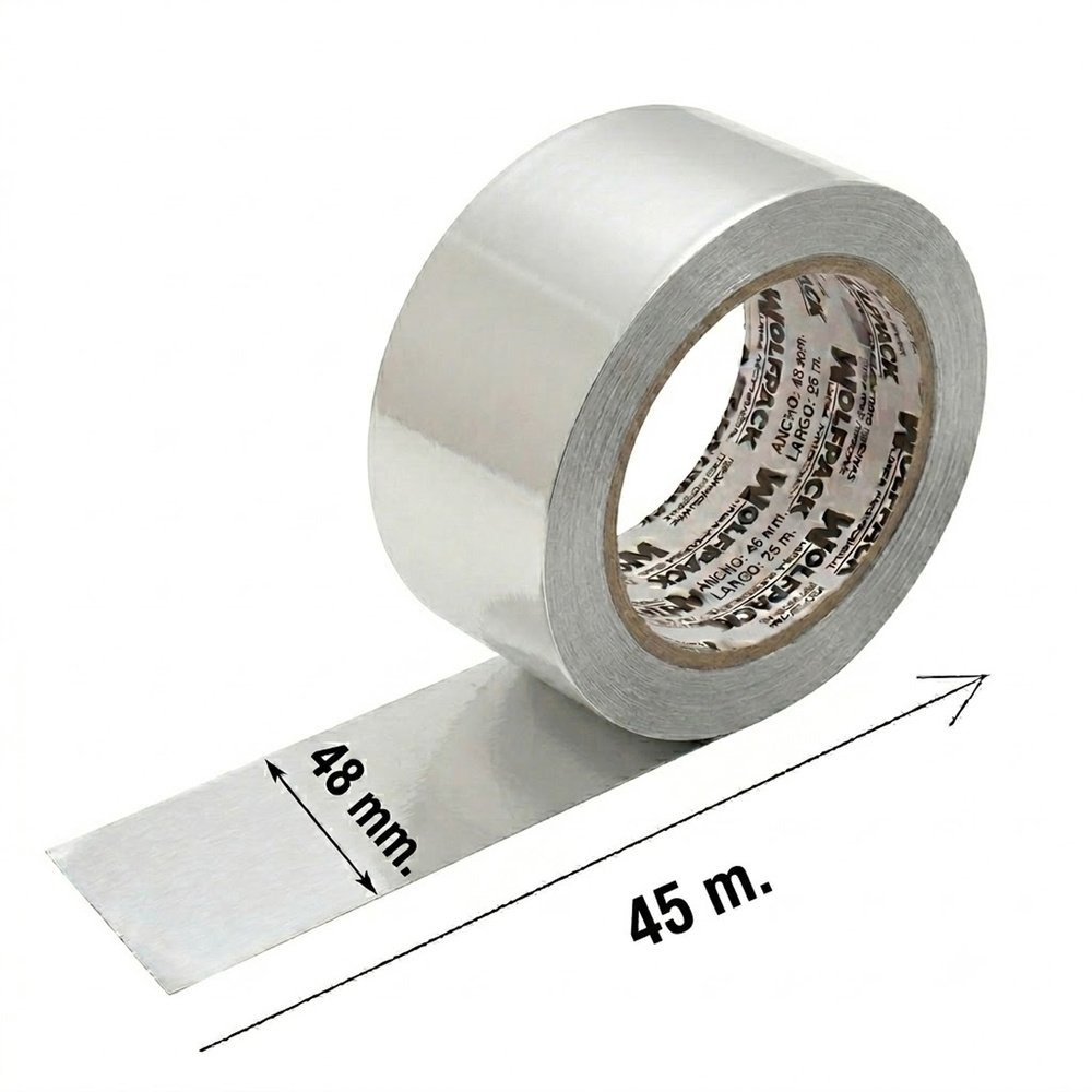 Cinta Adhesiva Aluminio 48 mm. x 45 m. 66 micras 2 Cinta Adhesiva Aluminio 48 mm. x 45 m. 66 micras