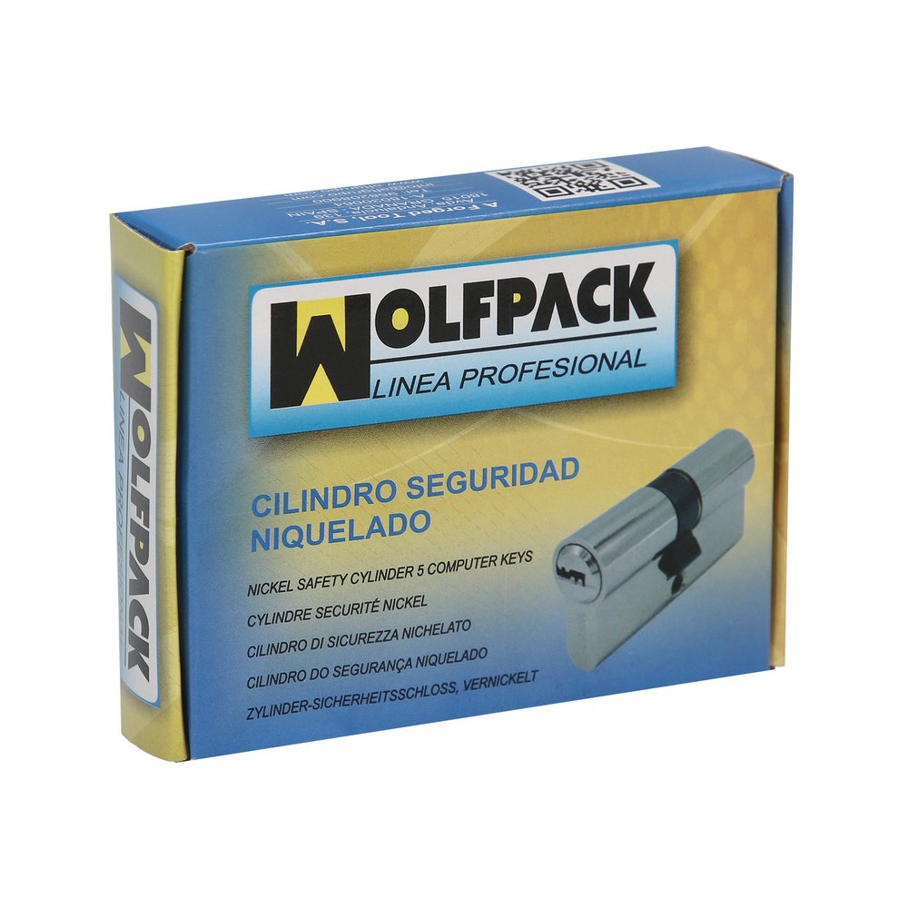 Cilindro Seguridad 35x35 mm/13,5 Leva Corta Niquelado Con 5 llaves