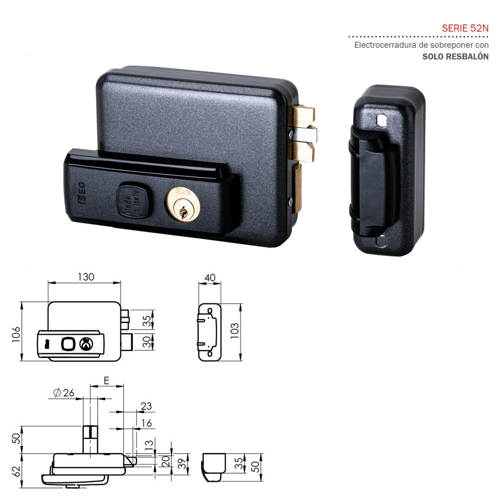 Cerradura Iseo Serie 52N Reversible 2 Cerradura Iseo Serie 52N Reversible