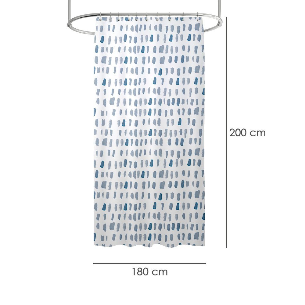Cortina Ducha Matrix Azul 180x200 cm. Impermeable 2 Cortina Ducha Matrix Azul 180x200 cm. Impermeable