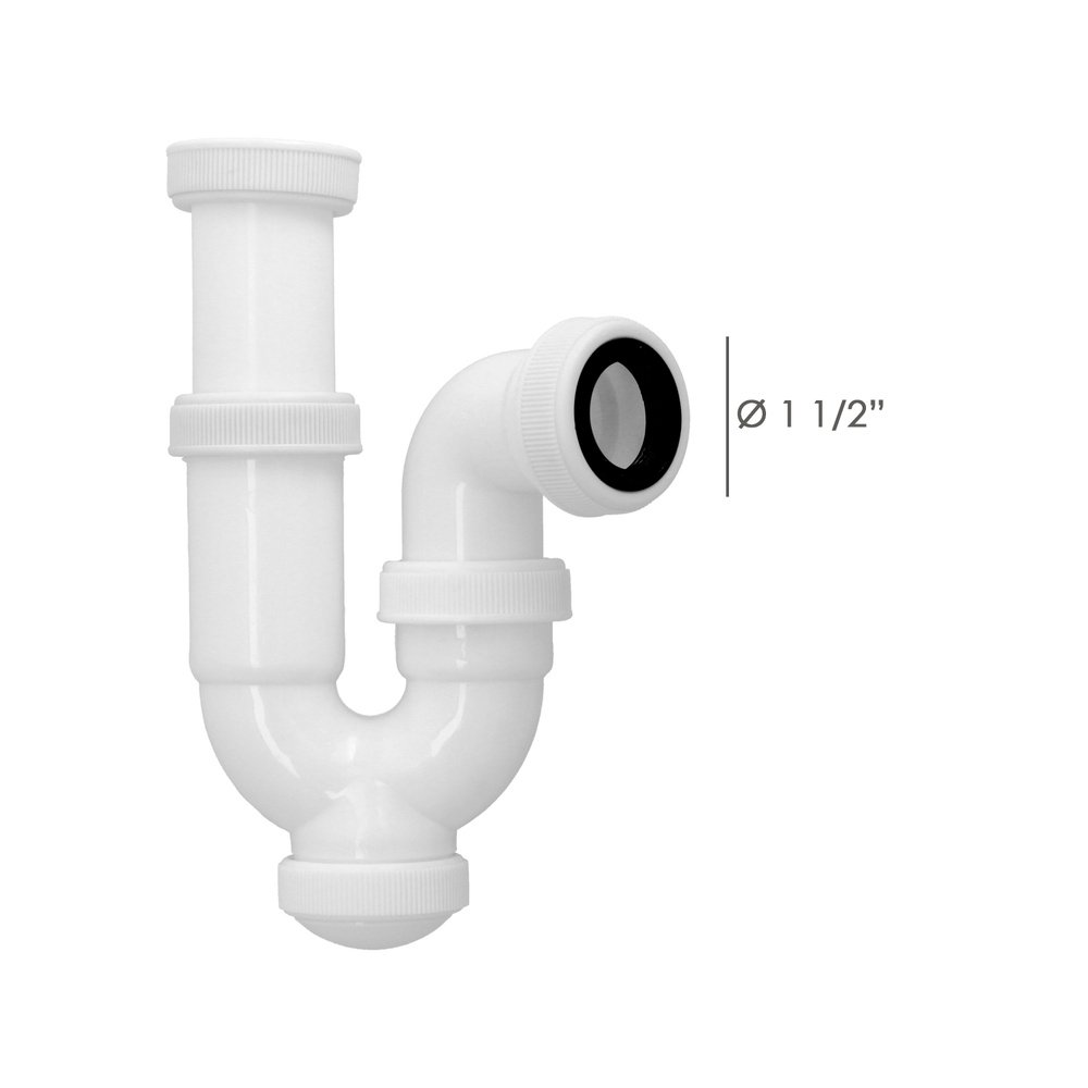 Sifon Curvo ExtensibleTuerca Loca 1 1/2" Ø 40 Mm 4 Sifon Curvo ExtensibleTuerca Loca 1 1/2" Ø 40 Mm