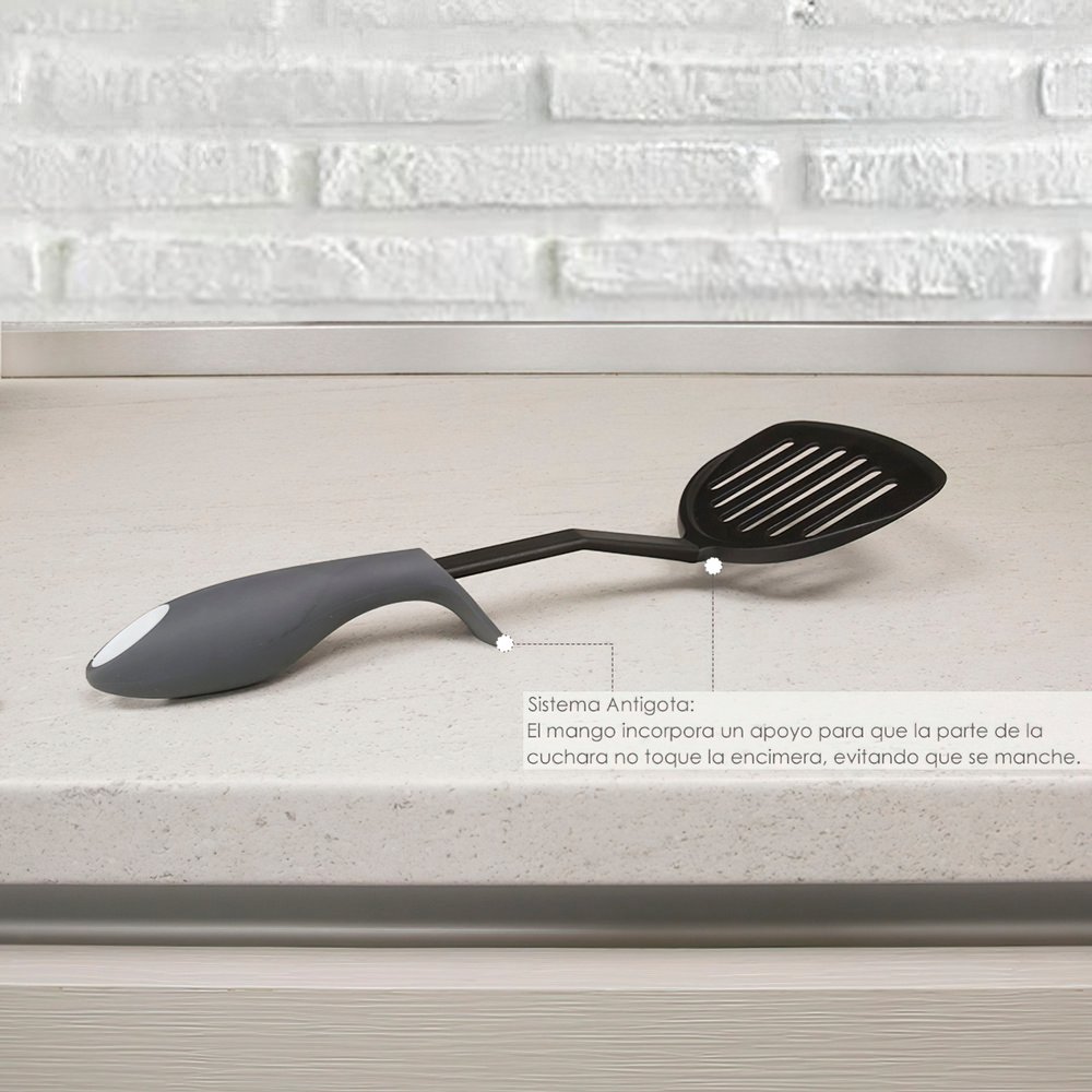 Espatula Rasera Cocina Nylon Con Mango Antigotas Engomado 34,5 x 11 cm. 2 Espatula Rasera Cocina Nylon Con Mango Antigotas Engomado 34,5 x 11 cm.