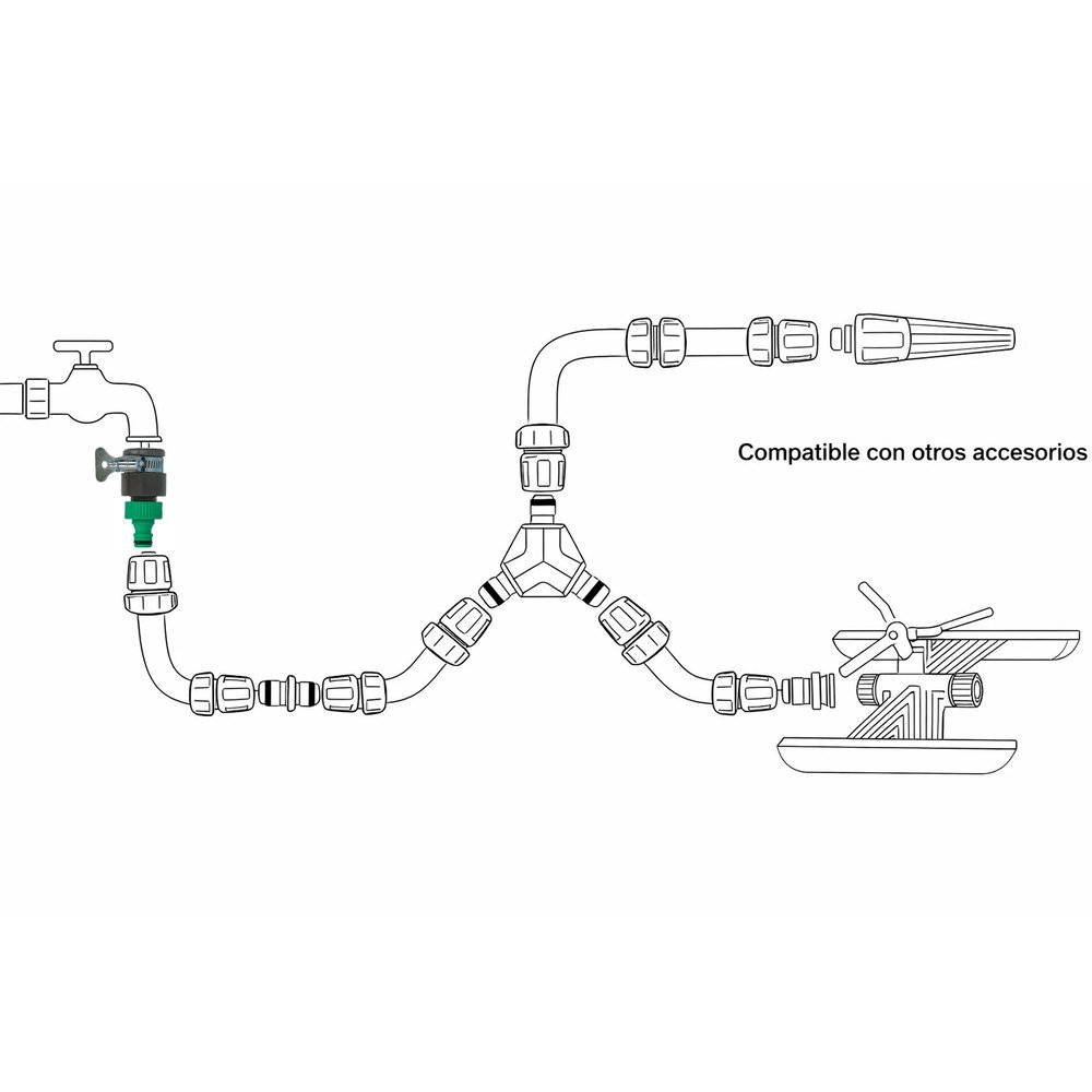 Adaptador Manguera Plastico Para Grifo Blister 4 Adaptador Manguera Plastico Para Grifo Blister