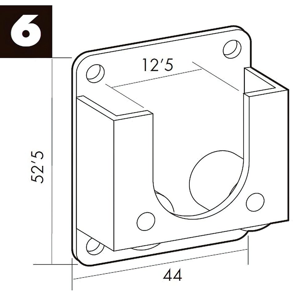 Soporte Persiana Roldana Zincado 4 Soporte Persiana Roldana Zincado