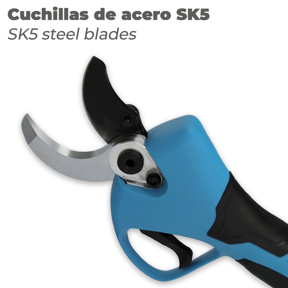 Tijeras Podar A Bateria 21 Volt. Con 2 Baterias 2 A/h Mango Engomado, Ø Corte 40 mm.Con Maletín 5 Tijeras Podar A Bateria 21 Volt. Con 2 Baterias 2 A/h Mango Engomado, Ø Corte 40 mm.Con Maletín