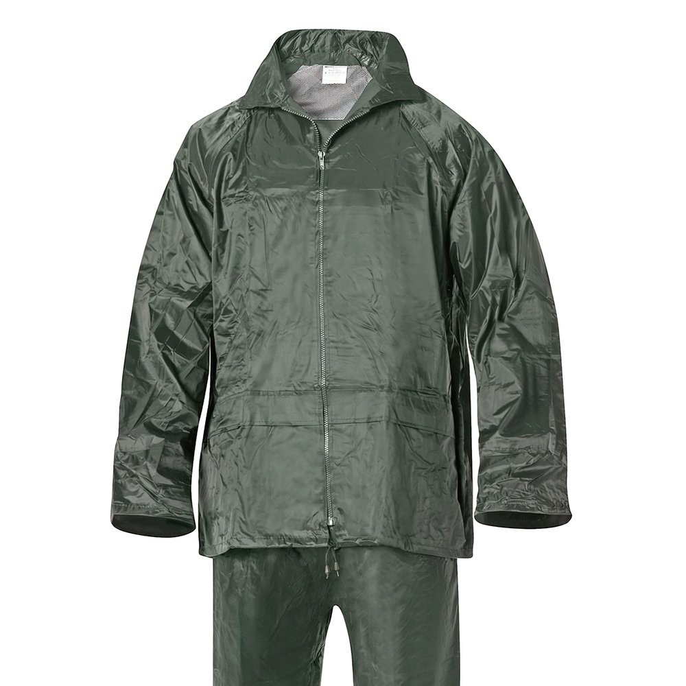 Traje de Agua Impermeable Verde Nylon       Talla