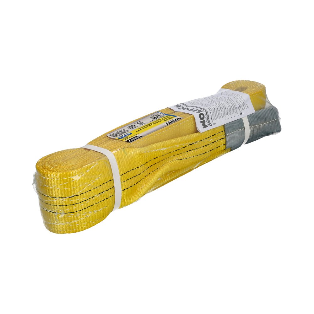 Eslinga Plana Doble Banda 3.000 Kg. Factor Seguridad 7:1, Longitud: 5 Metros Ancho 9 cm. 100% Poliester. Color Amarilla 4 Eslinga Plana Doble Banda 3.000 Kg. Factor Seguridad 7:1, Longitud: 5 Metros Ancho 9 cm. 100% Poliester. Color Amarilla