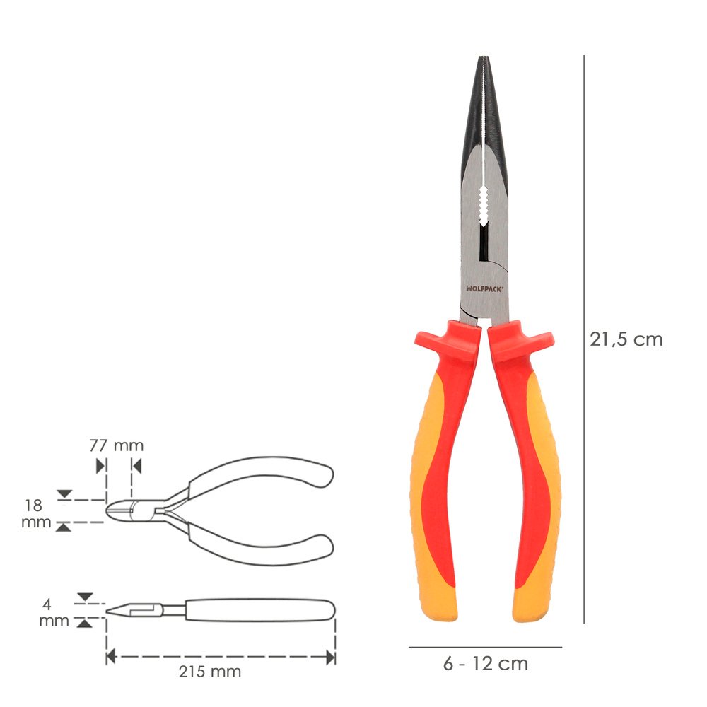 Alicates Boca Recta 200 mm. Mangos Aislados Acero Cromo Vanadio Pelacables, Corta Cables, Pelador Cables 2 Alicates Boca Recta 200 mm. Mangos Aislados Acero Cromo Vanadio Pelacables, Corta Cables, Pelador Cables