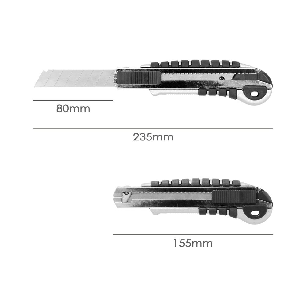 Cutter Aluminio Profesional 18mm Con 5 Hojas Acero Sk5 2 Cutter Aluminio Profesional 18mm Con 5 Hojas Acero Sk5