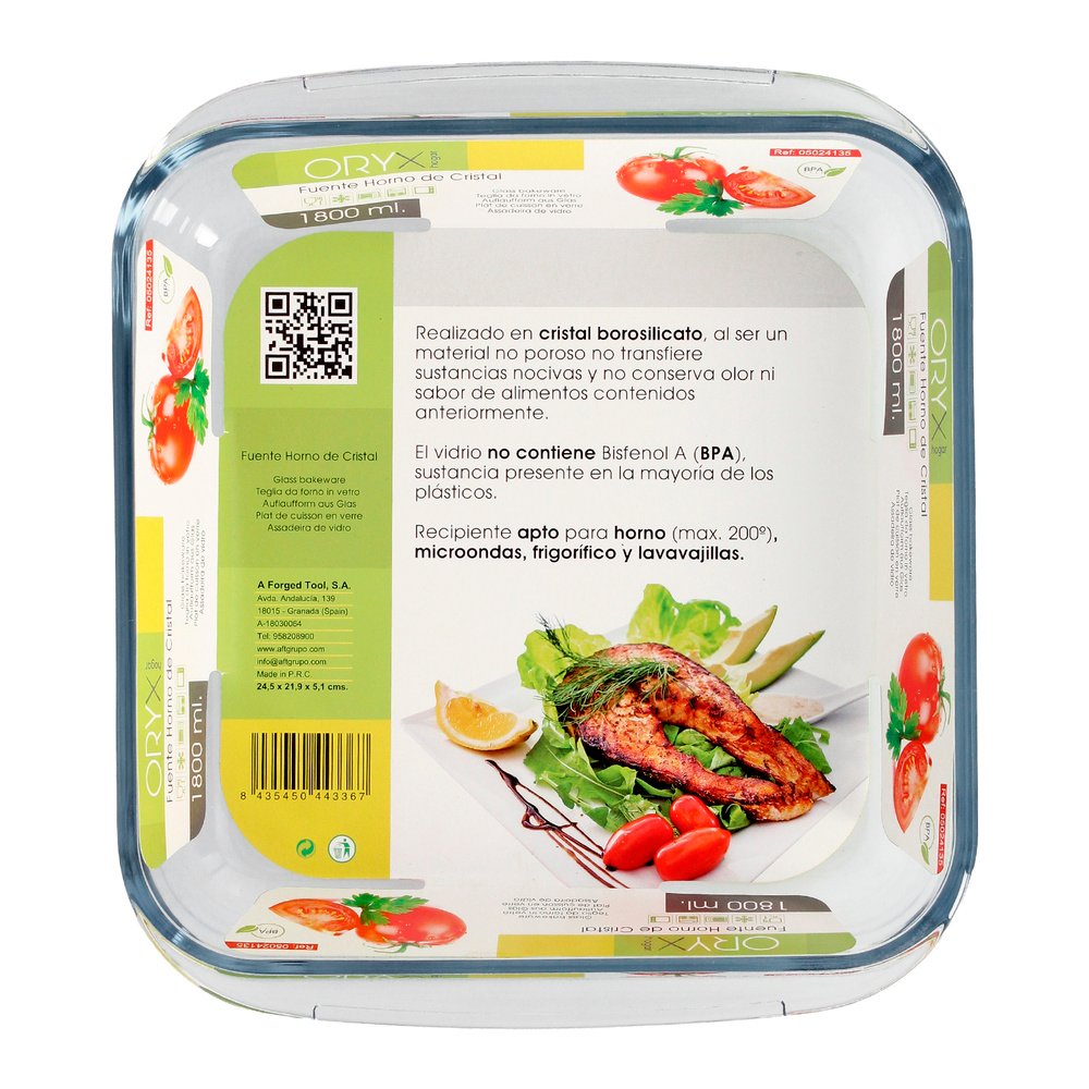 Fuente Horno Cristal Borosilicato Cuadrada 1,8 L. 20,7x20,7 cm. Ideal Meclas, Ensaladas, Postres, Cocina, Resposteria. Libre BPA 4 Fuente Horno Cristal Borosilicato Cuadrada 1,8 L. 20,7x20,7 cm. Ideal Meclas, Ensaladas, Postres, Cocina, Resposteria. Libre BPA
