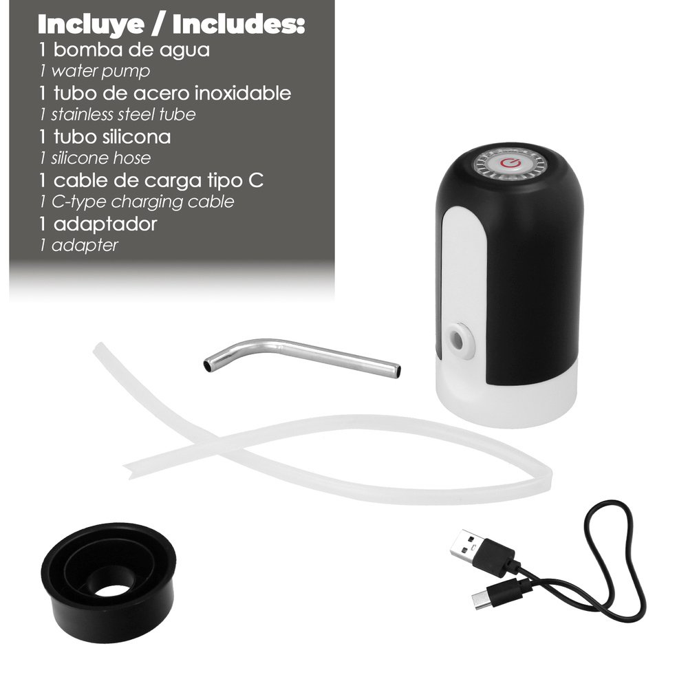 Dispensador De Agua Automático Para Garrafas y Botellas Con Cargador USB Tipo C 4 Dispensador De Agua Automático Para Garrafas y Botellas Con Cargador USB Tipo C