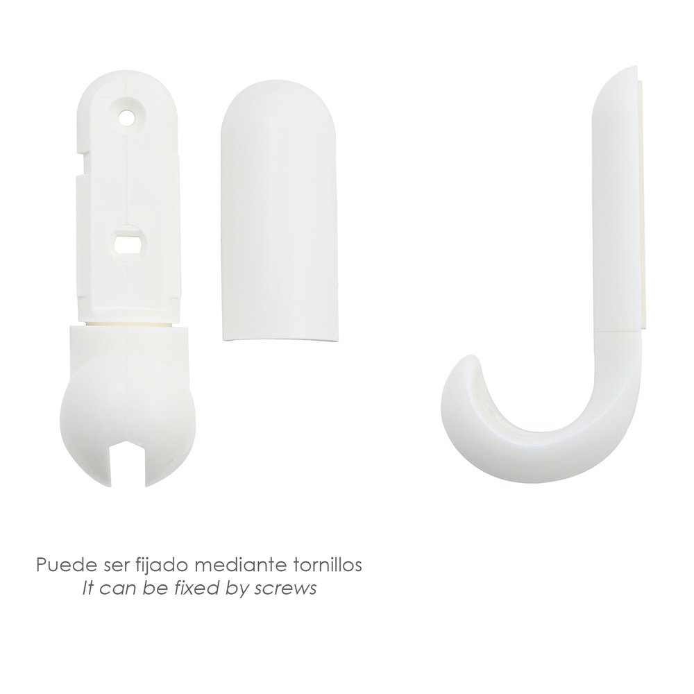 Colgador Adhesivo / Atornillable Blanco 3 Colgador Adhesivo / Atornillable Blanco