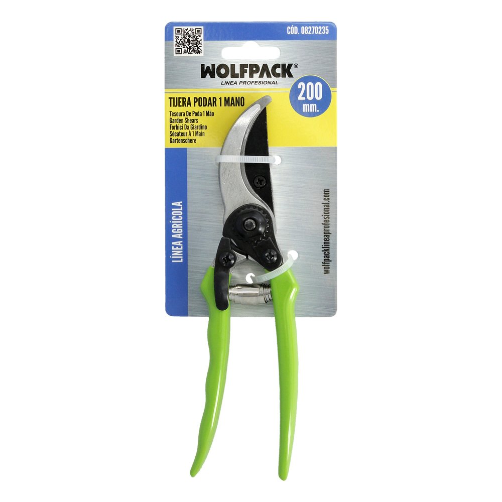 Tijeras Podar 1 Mano 200 mm. PTFE. 6 Tijeras Podar 1 Mano 200 mm. PTFE.