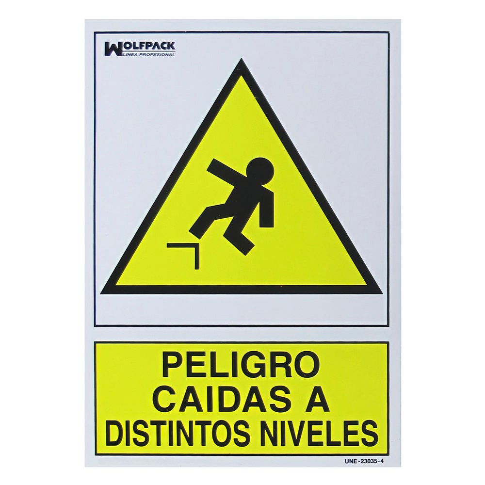 Cartel Peligro Caidas a Distintos Niveles 21x 30 (Alt.) cm. 2 Cartel Peligro Caidas a Distintos Niveles 21x 30 (Alt.) cm.