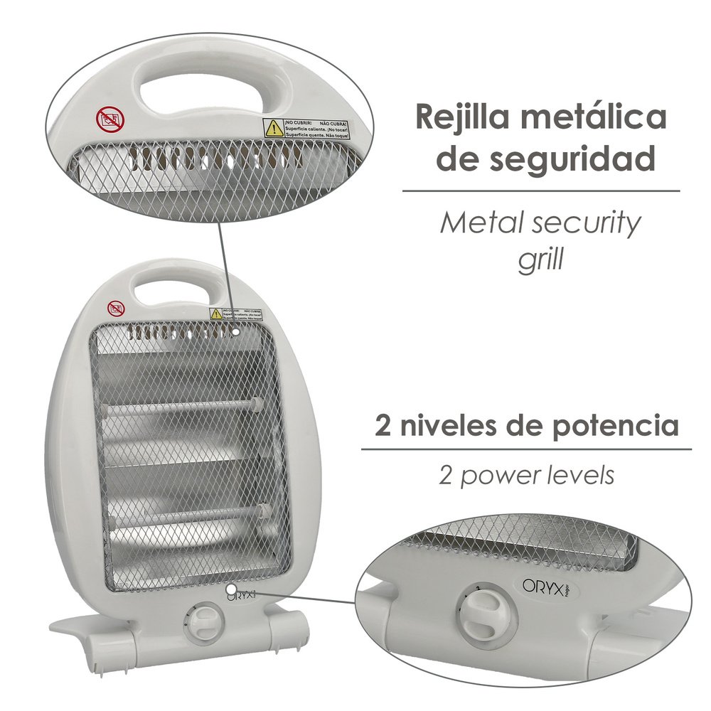 Estufa Radiante Pie Oscilante 400 / 800w 3 Estufa Radiante Pie Oscilante 400 / 800w