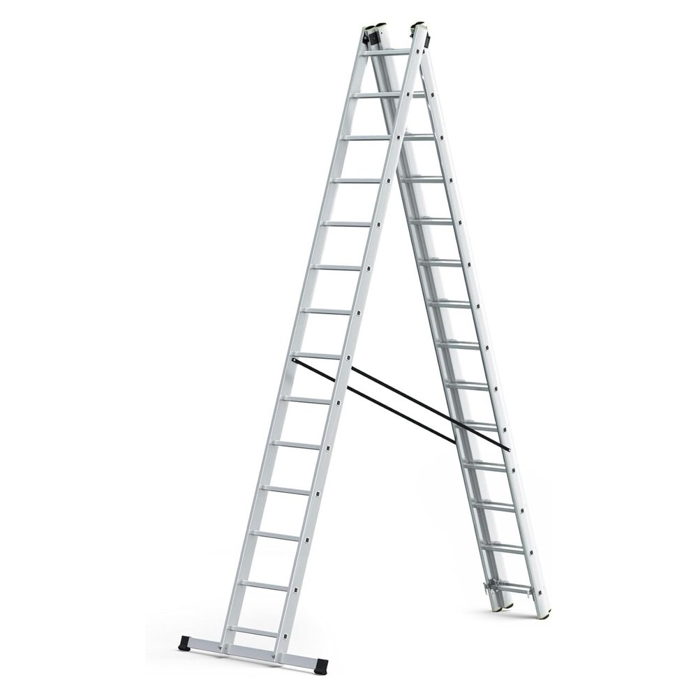 Escalera Aluminio Industrial 14+14+14   3x4 mt.