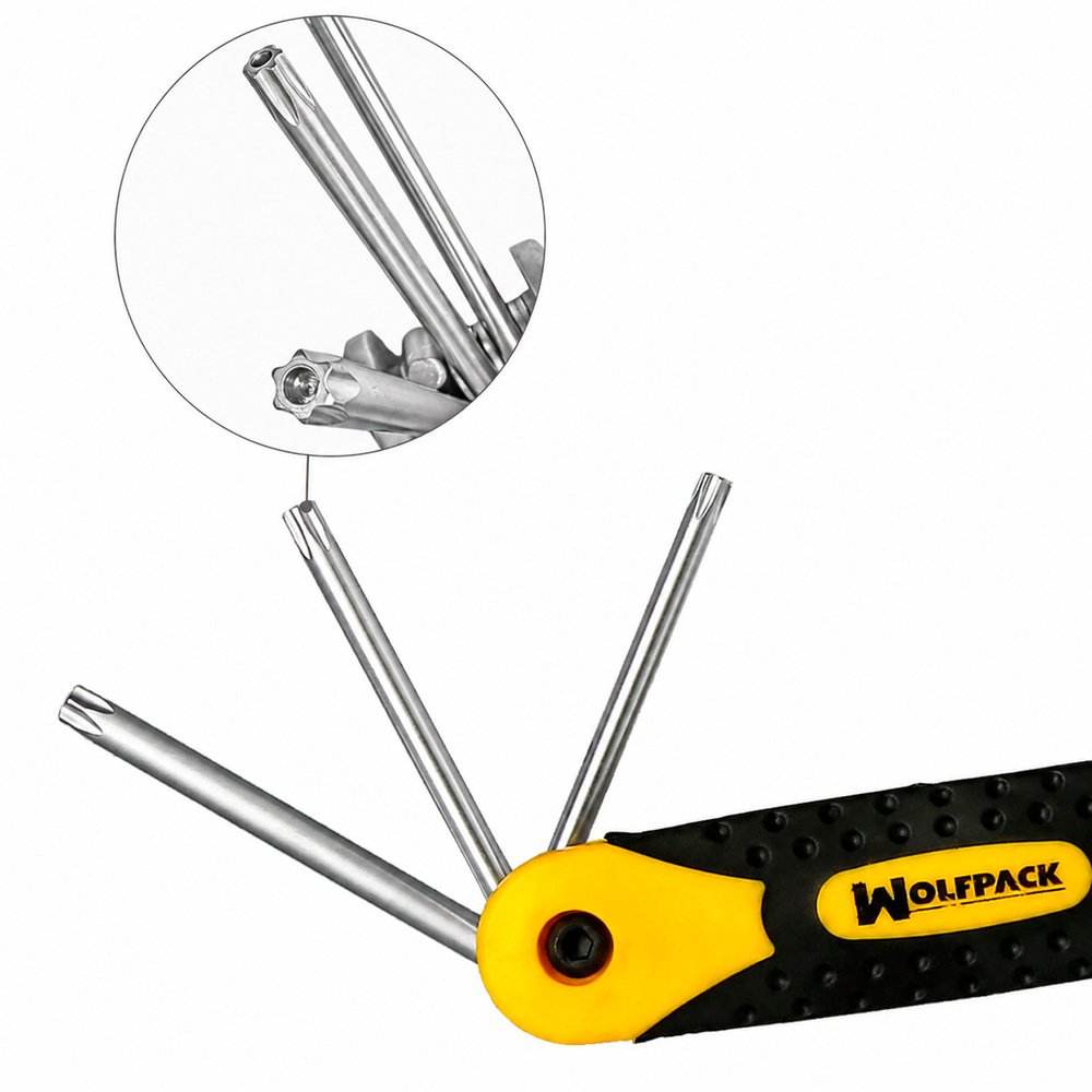 Juego Llaves Torx Plegable 8 Piezas Inviolable, Llave Torx Hexagonal, Llave Estrella, Llave Allen Estrella 4 Juego Llaves Torx Plegable 8 Piezas Inviolable, Llave Torx Hexagonal, Llave Estrella, Llave Allen Estrella