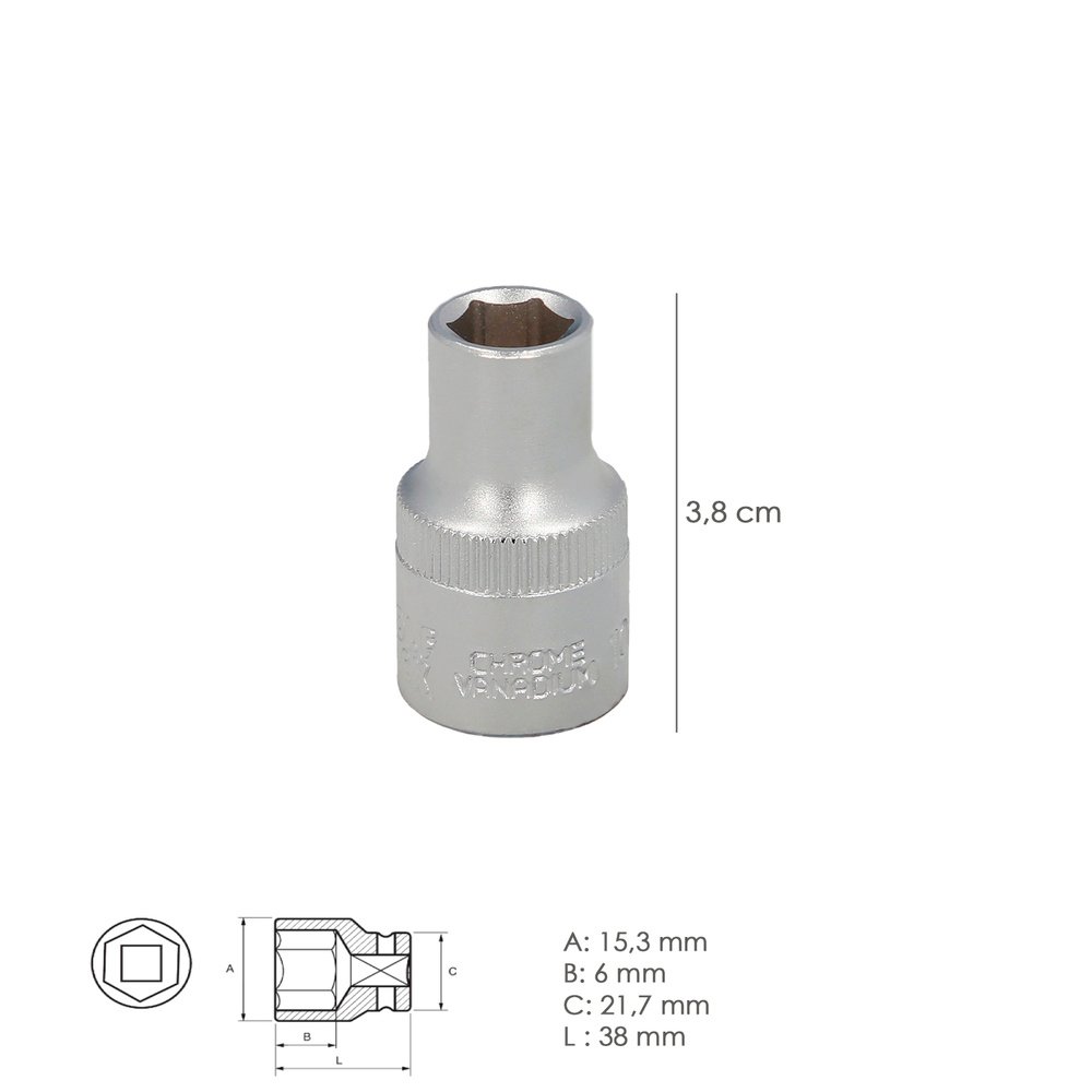 Llave Vaso 1/2" Hexagonal 2 Llave Vaso 1/2" Hexagonal
