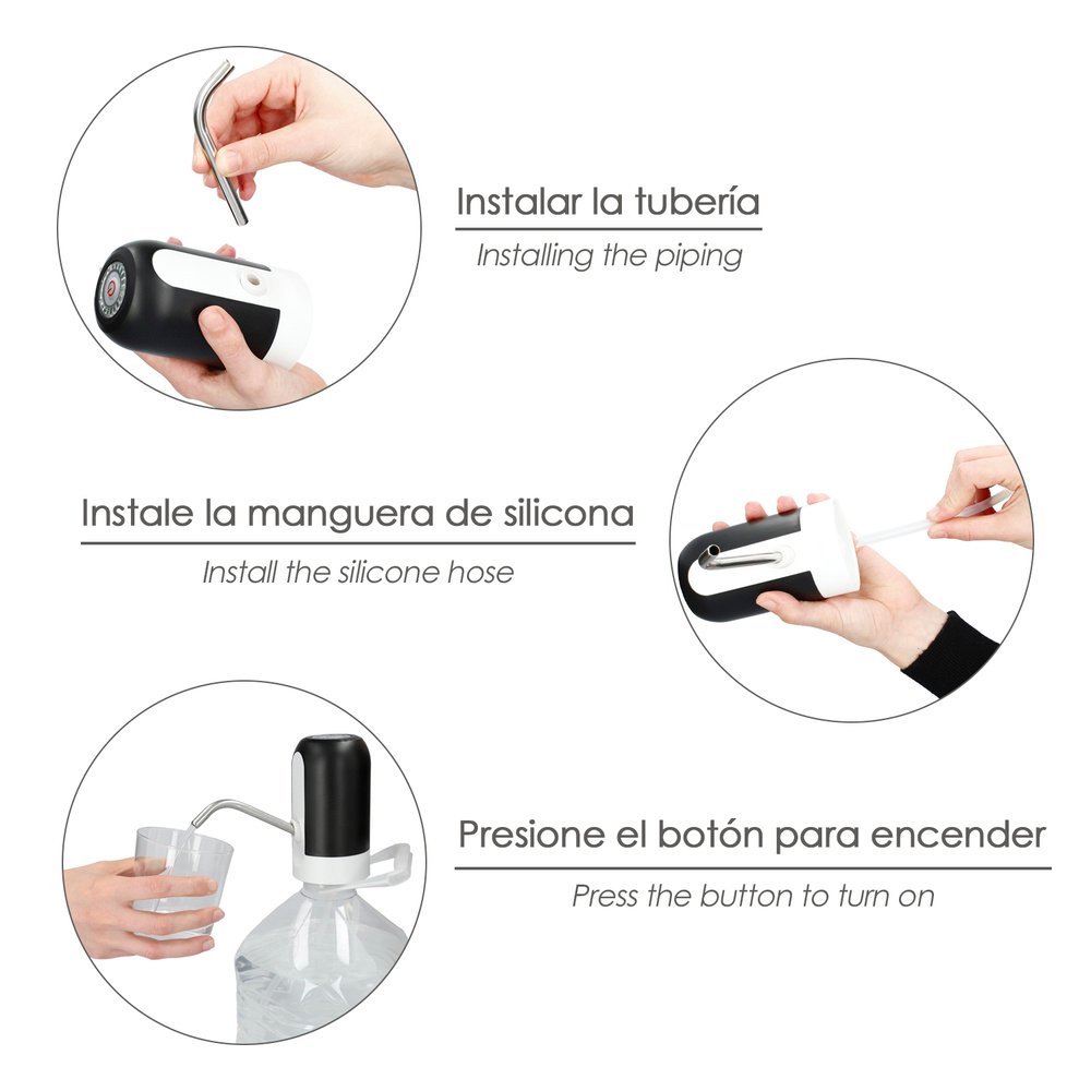 Dispensador De Agua Automático Para Garrafas y Botellas Con Cargador USB Tipo C 5 Dispensador De Agua Automático Para Garrafas y Botellas Con Cargador USB Tipo C