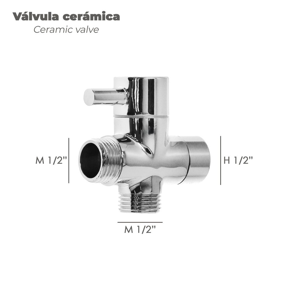 Ducha Bidet WC Con Válvula Cerámica H 1/2" M 1/2" M 1/2" 3 Ducha Bidet WC Con Válvula Cerámica H 1/2" M 1/2" M 1/2"