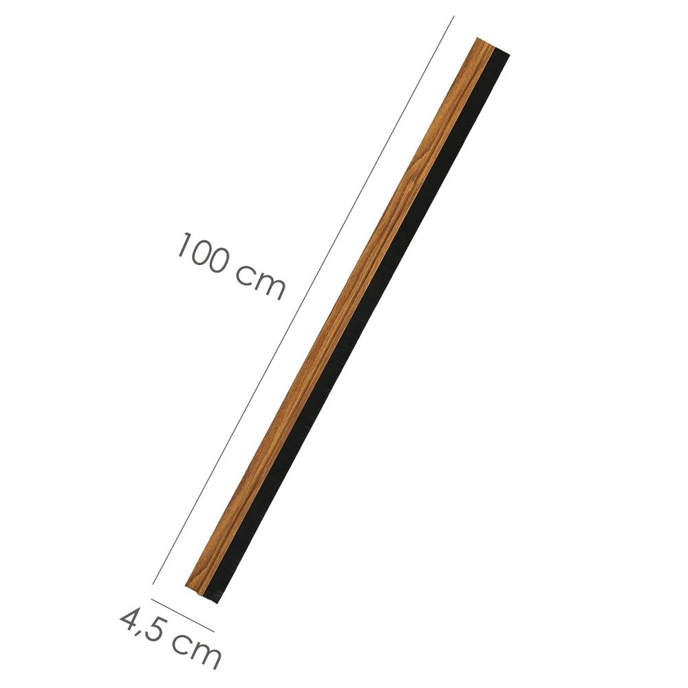 Burlete Puerta Pvc Roble Con Cepillo 1 Metro